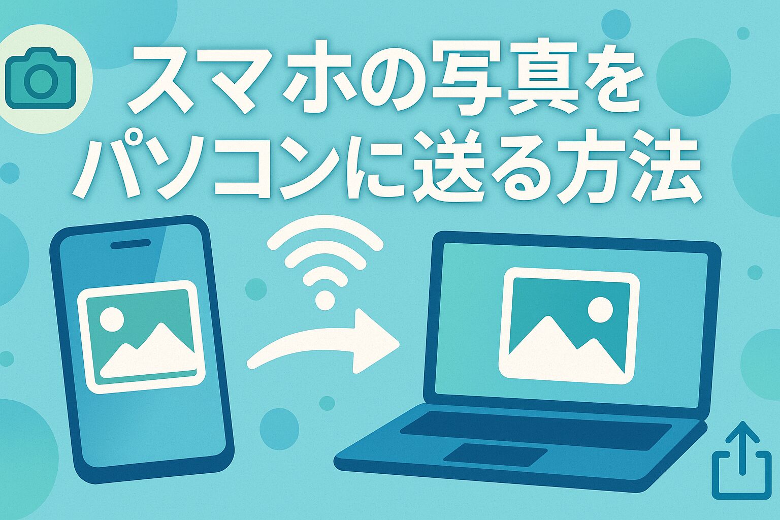 スマホの写真をパソコンに送る方法