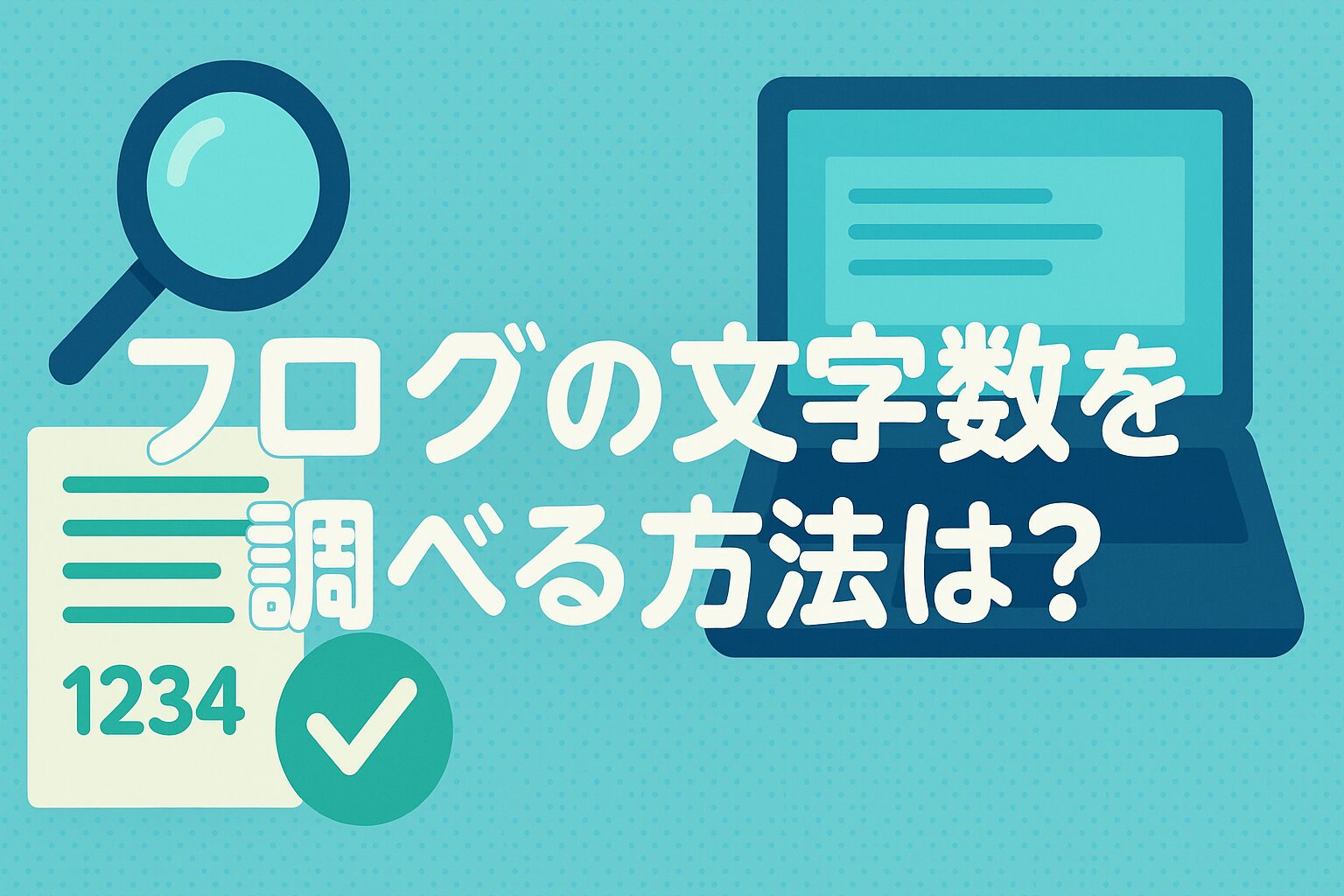 ブログの文字数を調べる方法は？