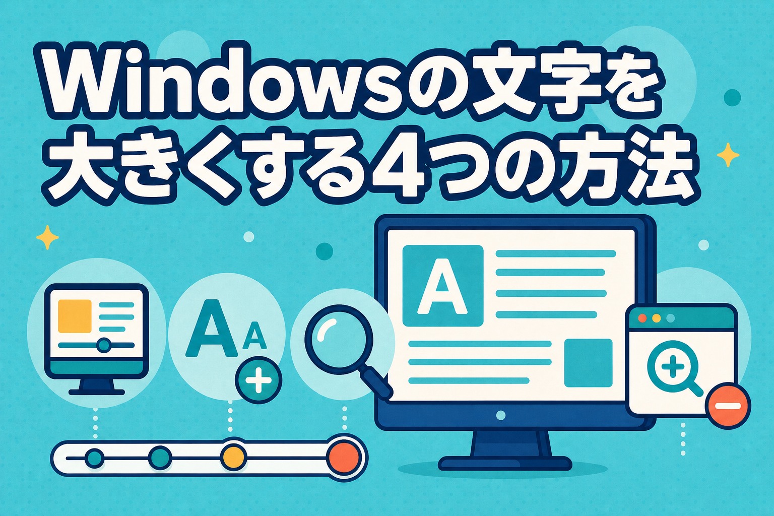 Windowsの文字を大きくする4つの方法